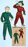 1940s Vintage Du Barry Sewing Pattern 5456 WWII Toddler Boys & Girls Snow Suit 4