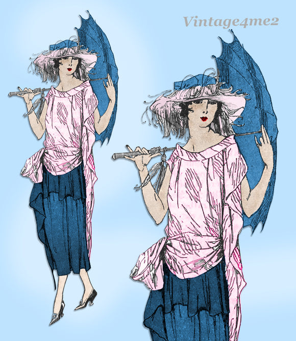 Ladies Home Journal 3146: 1920s Uncut Misses Dress 38 B Vintage Sewing Pattern