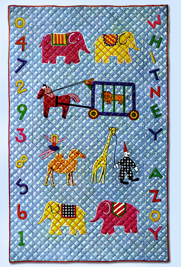 1940s Vintage McCall Embroidery Transfer 1106 Uncut Circus Animal Quilt Motifs