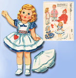 1960s Vintage McCalls Pattern 2412 Cute Betsy Wetsy 19-21 In Baby Doll Clothes