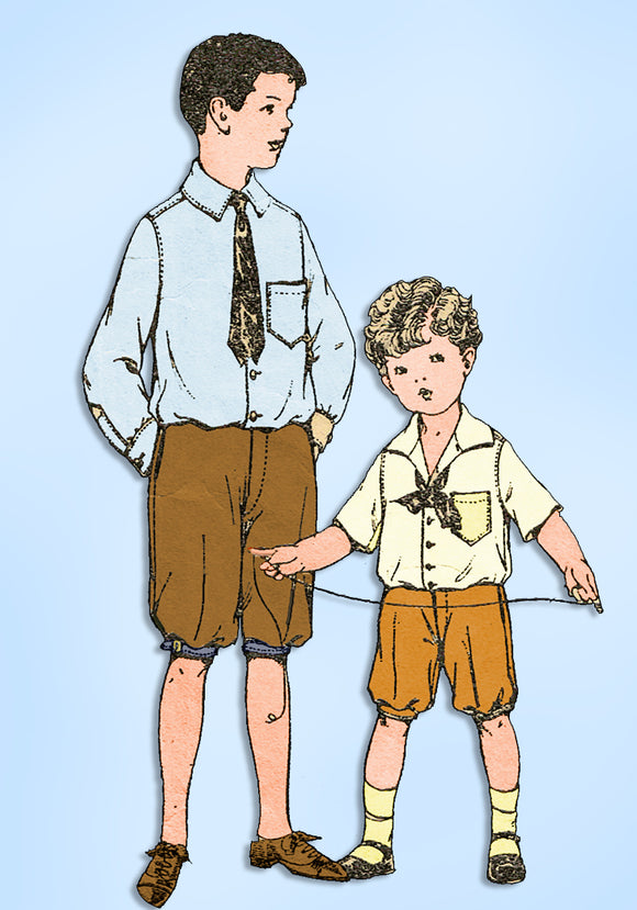 1920s Original Vintage McCall Pattern 2980 Boys Suit w Knickerbockers Size 12