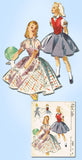 1950s Vintage McCalls Sewing Pattern 3382 Little Girls Skirt Blouse Weskit Sz 10