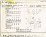 1950s Vintage McCalls Sewing Pattern 3382 Little Girls Skirt Blouse Weskit Sz 10