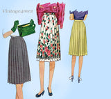 1940s Vintage McCall Sewing Pattern 346 Uncut Misses WWII Pleated Skirt Sz 26 W
