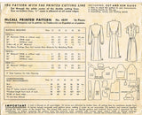 1940s Vintage McCall Sewing Pattern 4859 Misses WWII Tailored Dress Size 16 34B - Vintage4me2