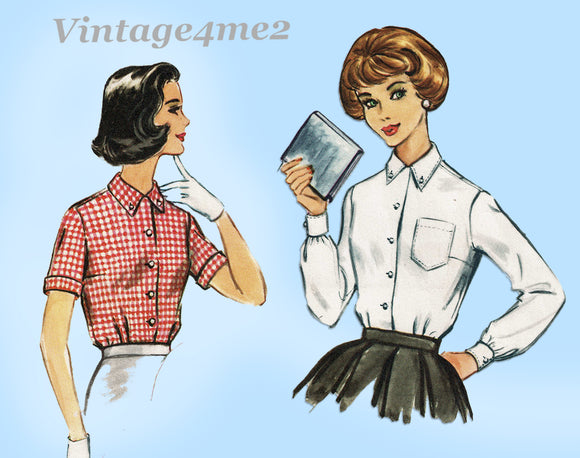 McCall's 5119: 1950s Classic Misses Blouse Size 34 Bust Vintage Sewing Pattern