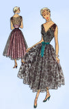 1950s Vintage McCalls Sewing Pattern 8041 Uncut Misses Dance Dress & Slip Sz 30B