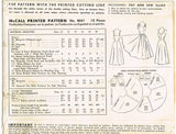 1950s Vintage McCalls Sewing Pattern 8041 Uncut Misses Dance Dress & Slip Sz 30B