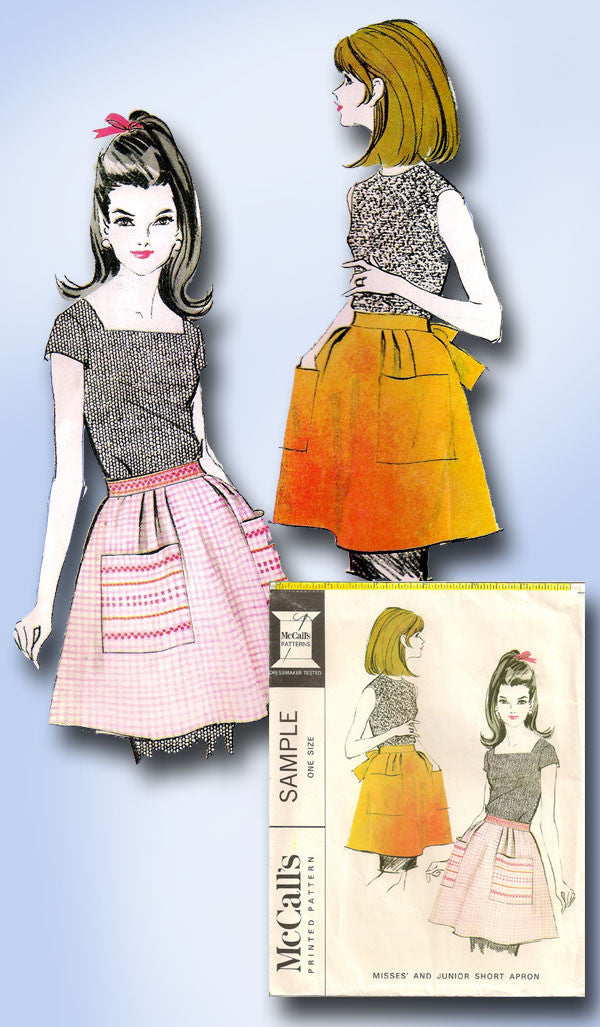 1960s Vintage McCalls Sewing Pattern Free Sample Apron Fits All –  Vintage4me2