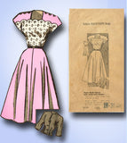 1940s Vintage Marian Martin Sewing Pattern 9179 Misses Scalloped Dress Sz 18 36B - Vintage4me2