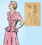 1940s Vintage Marian Martin Sewing Pattern 9491 Uncut Sun Dress & Jacket Sz 32B -Vintage4me2