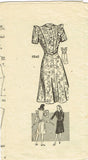 1940s Vintage Marian Martin Sewing Pattern 9540 Misses Flirty WWII Dress Sz 14 - Vintage4me2