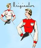 1940s Very Rare Originator Designer Pattern 1364 Uncut Misses Blouse Size 12 30B - Vintage4me2