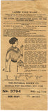 1900s Original Vintage Pictorial Review Pattern 3764 Ladies Yoke Waist Size 36 B