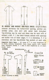 1950s Vintage Simplicity Sewing Pattern 2399 Easy Uncut Misses Street Dress 32 B