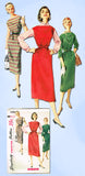 1950s Vintage Simplicity Sewing Pattern 1008 FF Easy Misses Chemise Dress Sz 30 B