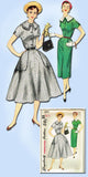 1950s Vintage Simplicity Sewing Pattern 1055 Uncut Misses Street Dress Sz 14 32B