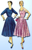 1950s Vintage Simplicity Sewing Pattern 1092 Misses Cocktail Dress Size 12 30B
