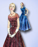 1950s Vintage Simplicity Sewing Pattern 1134 Uncut Misses' Cocktail Dress Sz 16