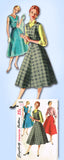 1950s Vintage Simplicity Sewing Pattern 1246 Misses Dress and Jumper Sz 18 36 B