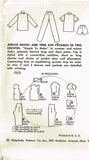 1950s Vintage Simplicity Sewing Pattern 1325 Easy Uncut Misses 2 PC Pajamas 33 B