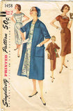 1950s Vintage Simplicity Sewing Pattern 1458 Misses Wiggle Dress Coat Sz 16 34 B