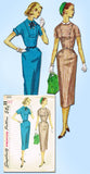 1950s Vintage Simplicity Sewing Pattern 1519 Uncut Misses Slender Day Dress 32 B