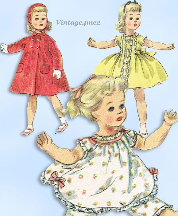 1950s Vintage Simplicity Sewing Pattern 1779 22 In Sweet Sue Doll Clothes