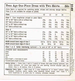 1950s Vintage Simplicity Sewing Pattern 2149 Uncut Misses Shirtwaist Dress 34B