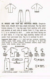 1950s Vintage Simplicity Sewing Pattern 2180 Uncut Misses 2 PC Dress Sz 12 32B