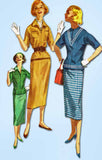 1950s Vintage Simplicity Sewing Pattern 2180 Uncut Misses 2 PC Dress Sz 12 32B