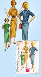 1950s Vintage Simplicity Sewing Pattern 2180 Uncut Misses 2 PC Dress Sz 12 32B