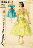 1950s Vintage Simplicity Sewing Pattern 2321 Uncut Misses Prom Dress Sz 12 32B