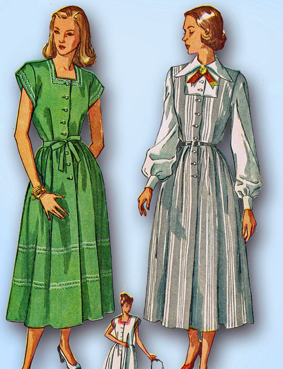1940s Vintage Simplicity Sewing Pattern 2459 Uncut Misses Maternity Dress Sz 18