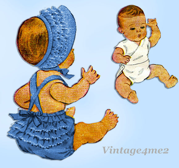 Simplicity 2659: 1940s Sweet 11inch Baby Doll Clothes Set Vintage Sewing Pattern