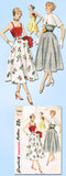 1950s Vintage Simplicity Sewing Pattern 3265 Uncut Misses Sun Dress & Bolero 30B