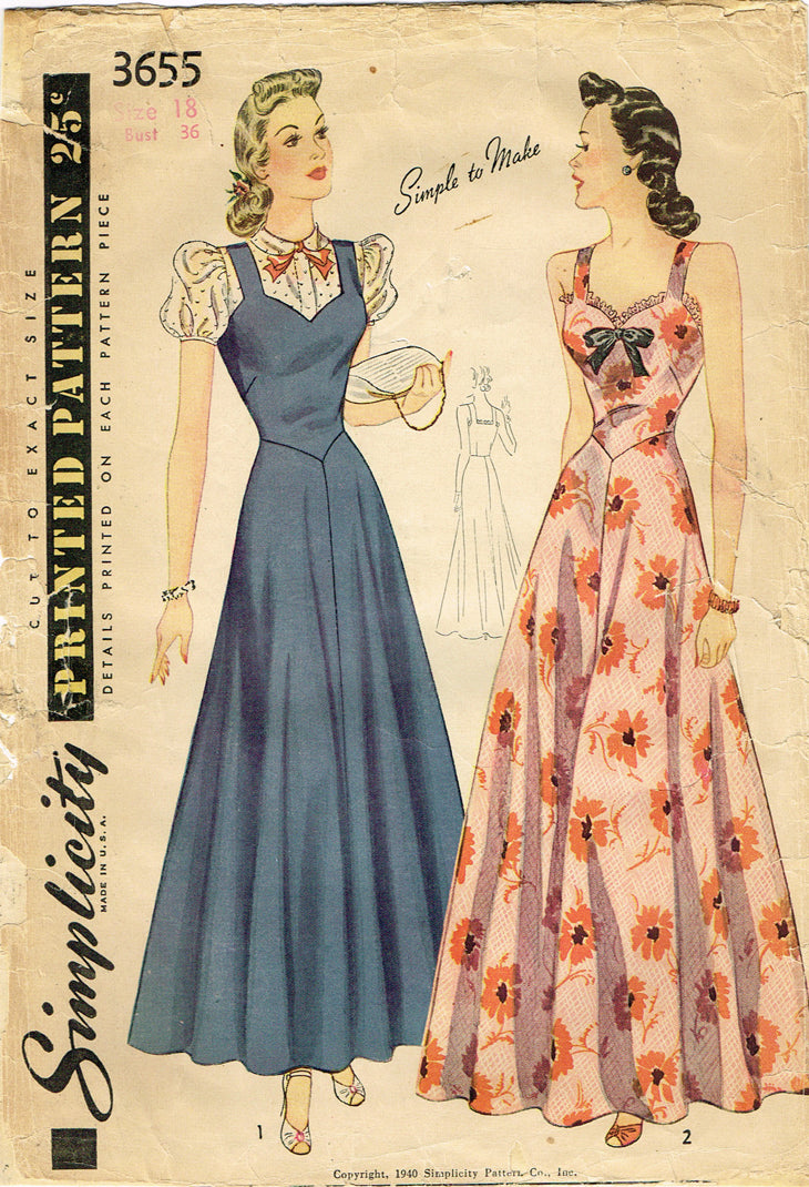 sachin and babi light blue dress Missing instructions for vintage sewing pattern
