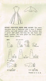 1950s Vintage Misses' Cocktail Dress FF 1952 Simplicity Sewing Pattern 3846 Sz14