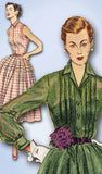 1950s Vintage Simplicity Sewing Pattern 3848 Uncut Misses Shirtwaist Dress Sz 12