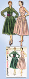 1950s Vintage Simplicity Sewing Pattern 3848 Uncut Misses Shirtwaist Dress Sz 12