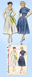 1950s Vintage Simplicity Sewing Pattern 3876 Misses Easy Sun Dress Size 18 36 Bust