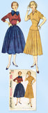 1950s Vintage Simplicity Sewing Pattern 3969 Uncut Misses 2 Piece Dress Sz 34 B