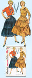 1950s Vintage Simplicity Sewing Pattern 3978 FF Misses 2 PC Squaw Dress Sz 12 30