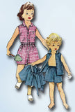 1950s Vintage Simplicity Sewing Pattern 4264 FF Toddler Girls Play Clothes Sz 4