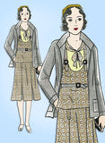 Simplicity 442: 1930s Uncut Girls Ensemble Jacket Size 8 Vintage Sewing Pattern