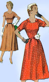 1950s Misses Simplicity Sewing Pattern 4655 Uncut Misses Afternoon Dress Sz 32B