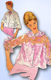 1950s Vintage Misses Bedjacket Uncut 1954 Simplicity Sewing Pattern 4935 Sz 12