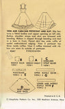 1950s Vintage Misses Slip & Petticoat Uncut 1954 Simplicity Sewing Pattern Sz 14