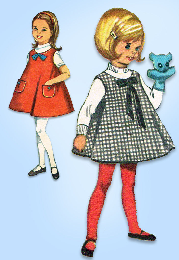 1960s Vintage Simplicity Sewing Pattern 5159 Toddler Girls A Line Dres –  Vintage4me2