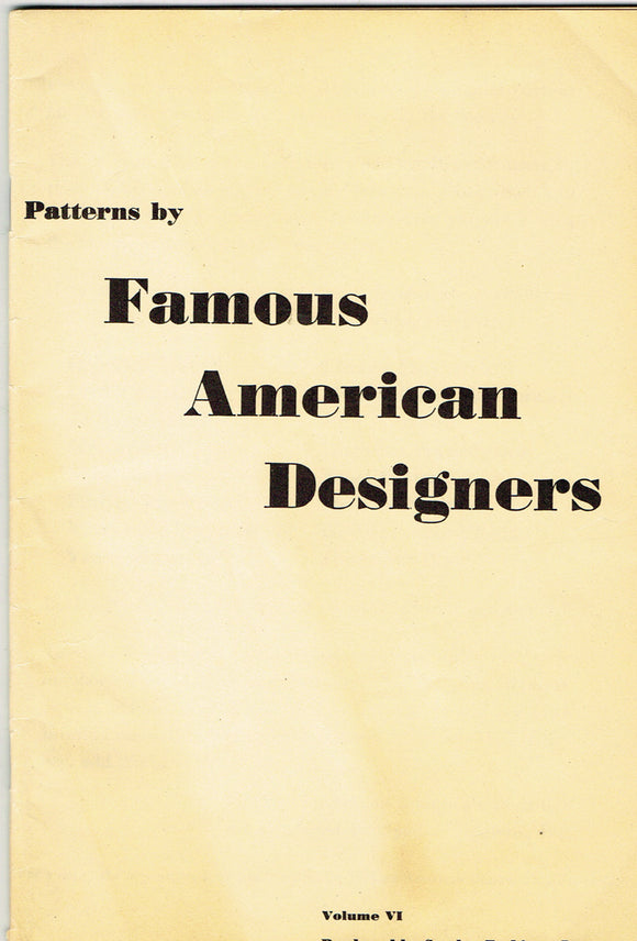 1950s Rare Vintage Spadea American Designer Sewing Pattern Small Catalog Vo VI
